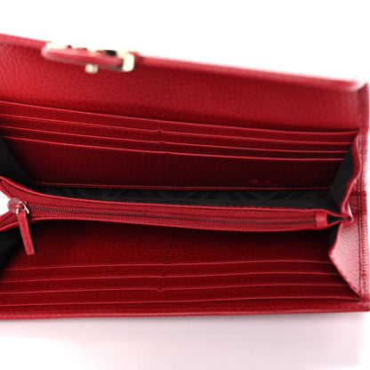 Gucci Dollar Calfskin Interlocking G Continental Wallet Red 5 of 10
