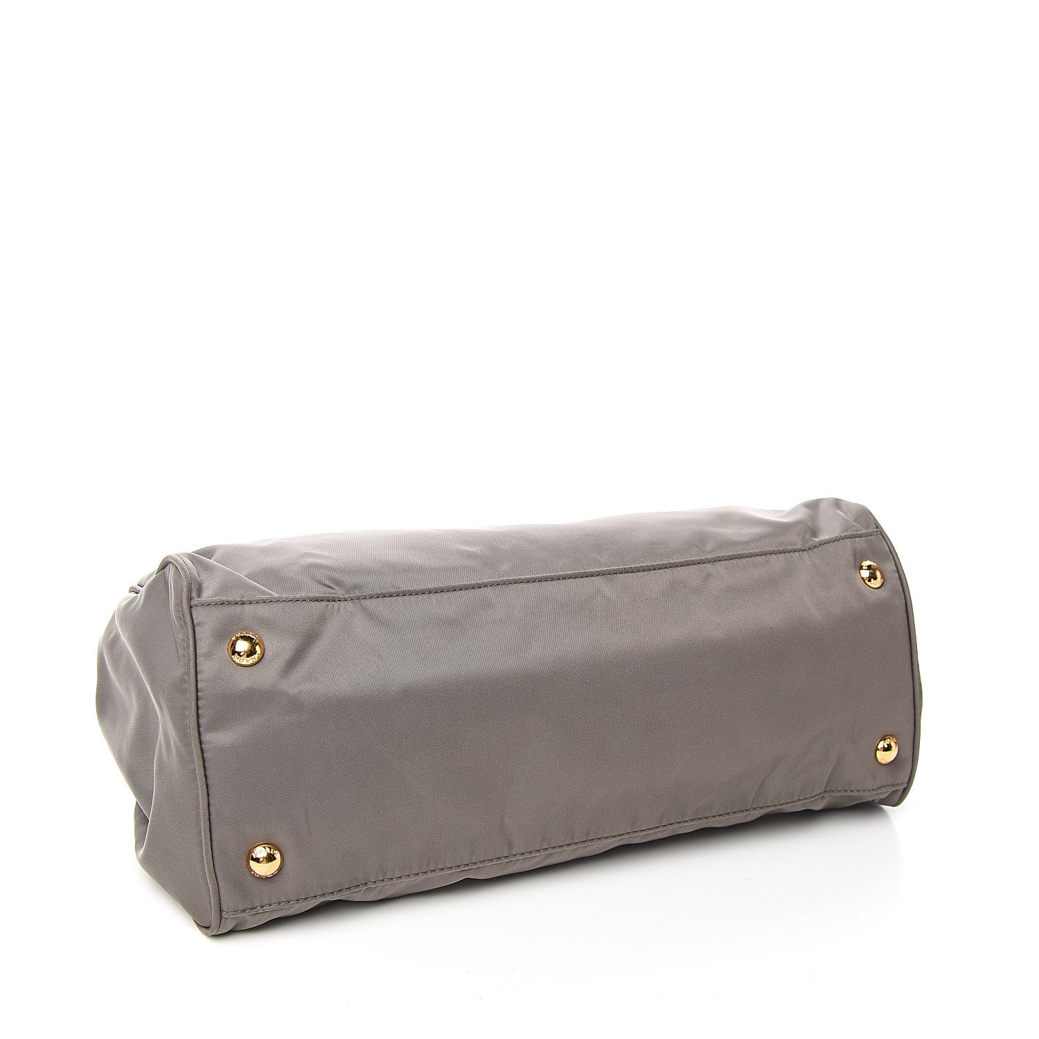 Prada Tessuto Nylon Saffiano Shopping Satchel Grey 3 of 15