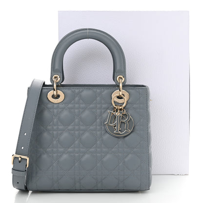 Christian Dior Lambskin Cannage Medium Lady Dior Cloud Blue 11 of 11