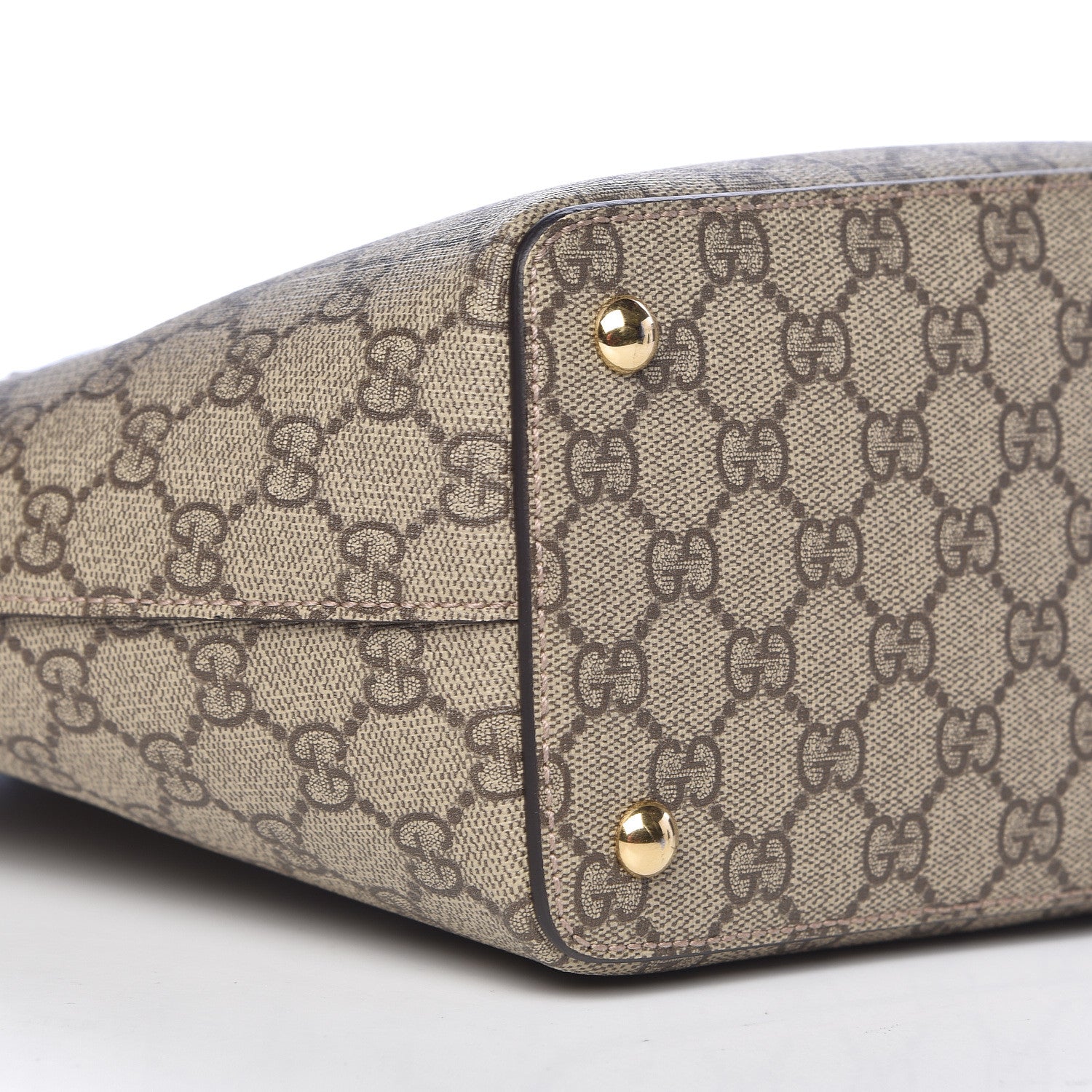 Gucci GG Supreme Monogram Medium Zippered Bucket Tote Beige Tuscany 8 of 10
