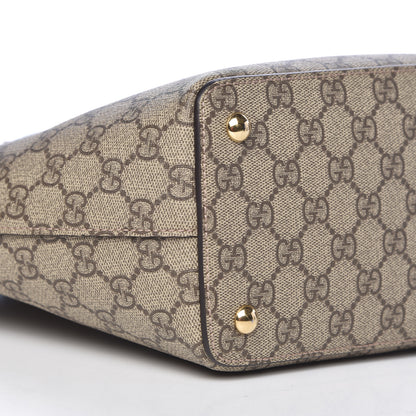 Gucci GG Supreme Monogram Medium Zippered Bucket Tote Beige Tuscany 8 of 10