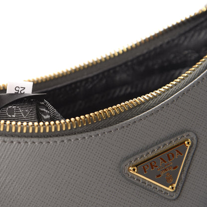 Prada Saffiano Re-Edition 2005 Shoulder Bag Marmo 10 of 11