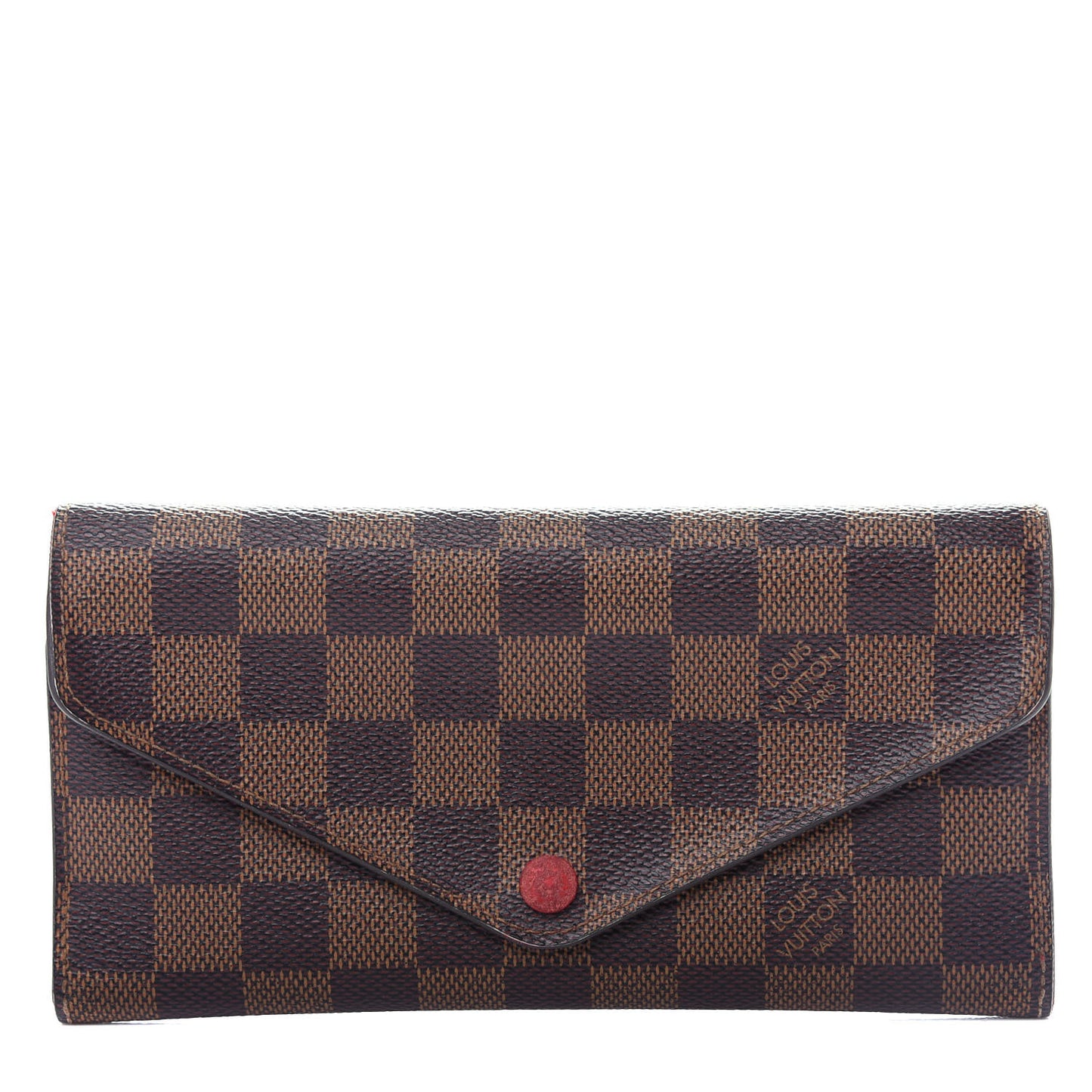 Damier Ebene Josephine Wallet Red