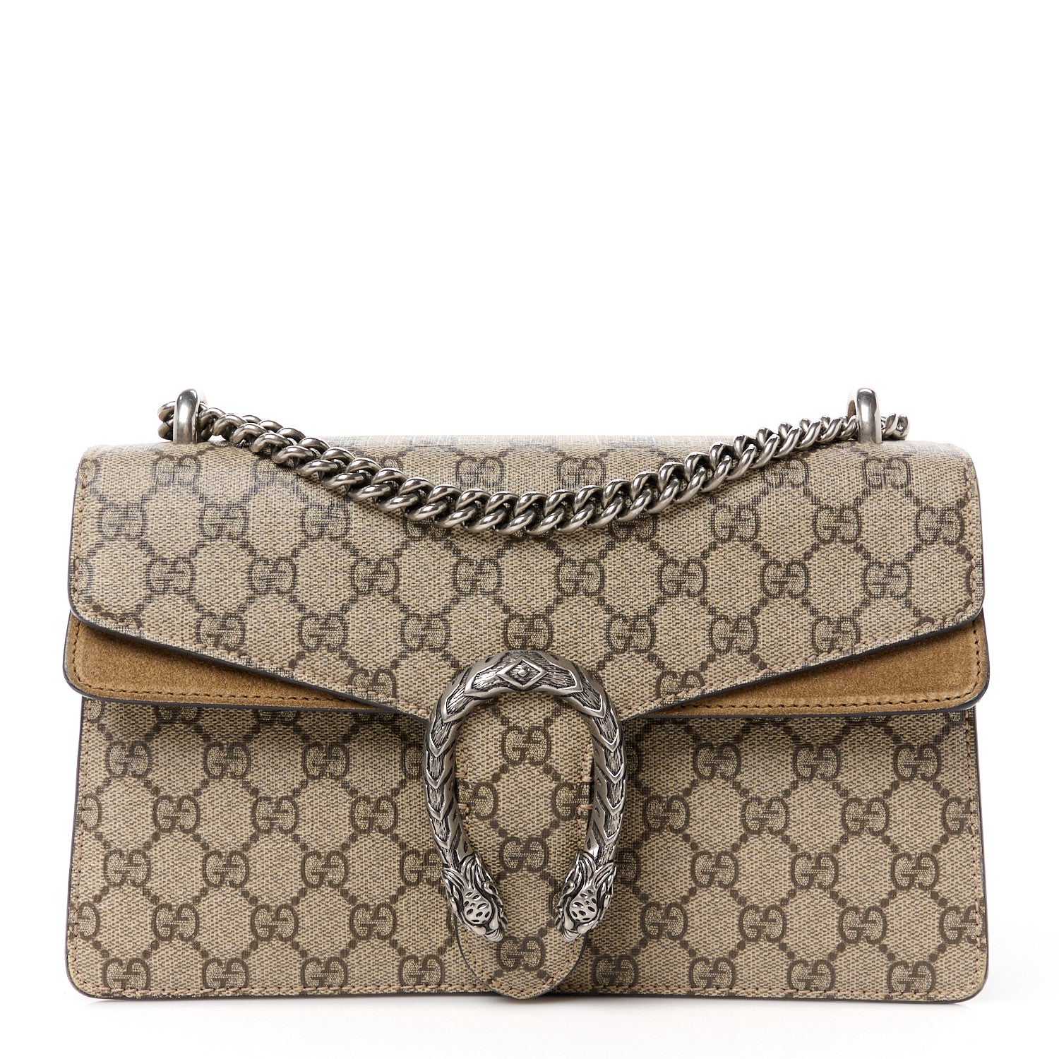 Gucci GG Supreme Monogram Small Dionysus Shoulder Bag Taupe 1 of 13