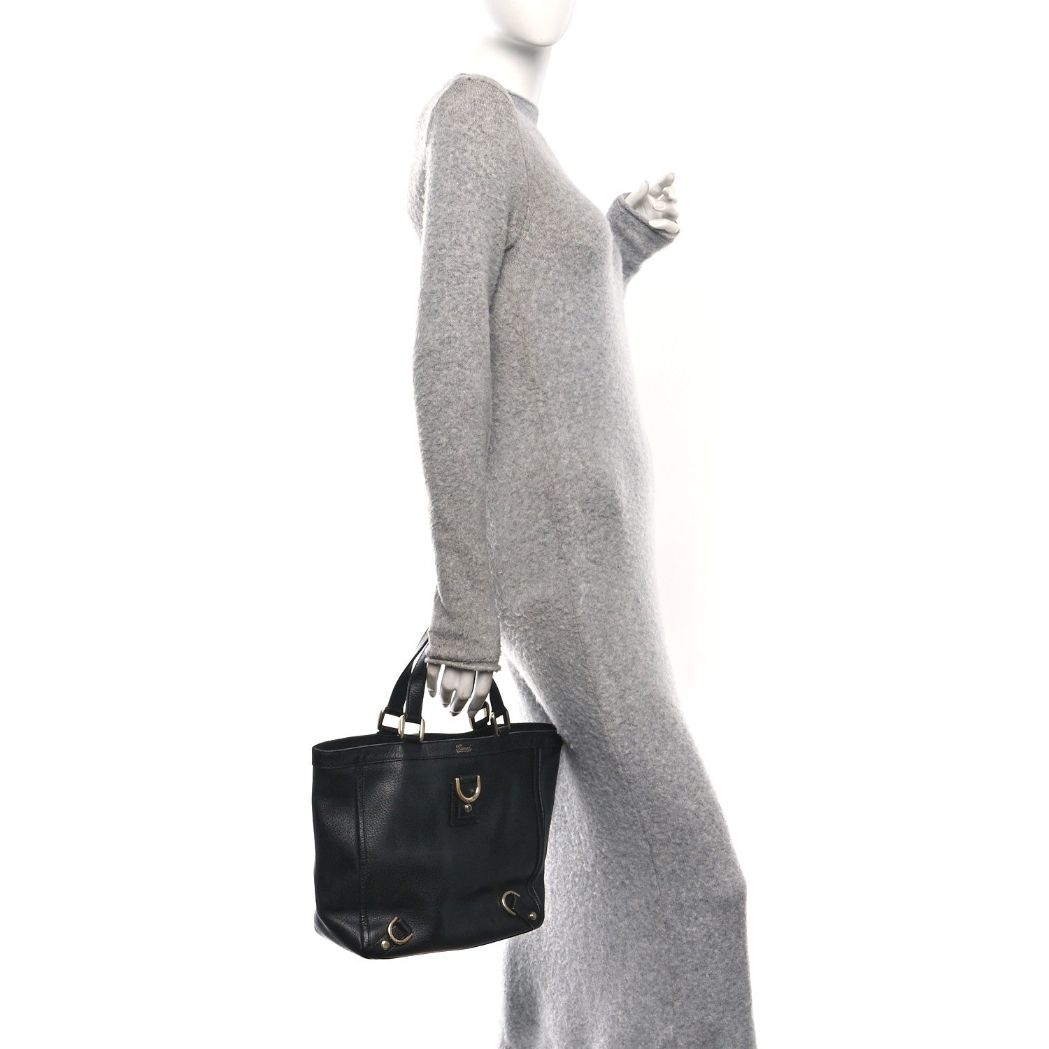 Gucci Calfskin Small Abbey Tote Black 2 of 10