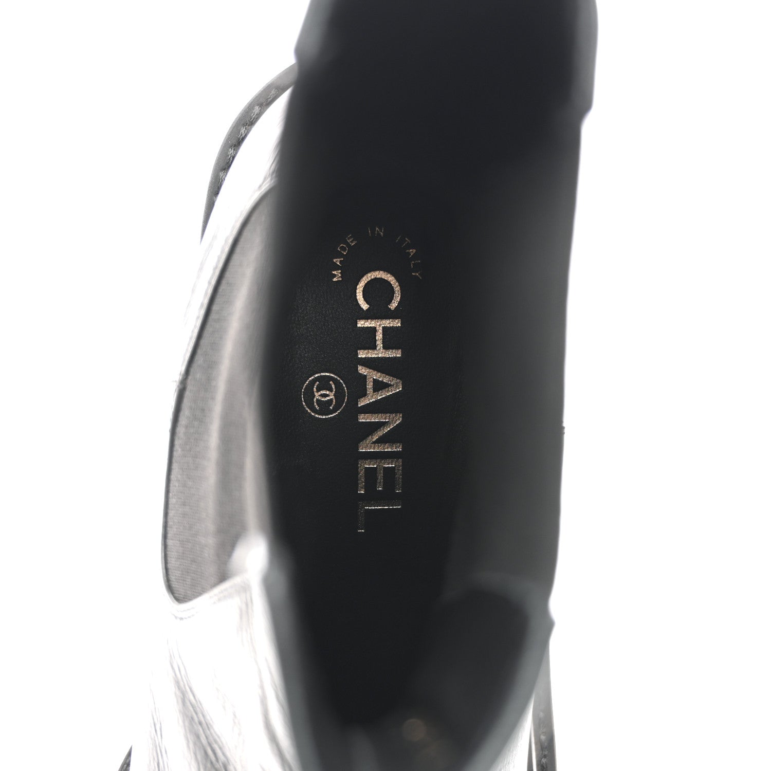 Chanel Crumpled Calfskin Patent Cap Toe Short Boots 39.5 Black 7 of 12