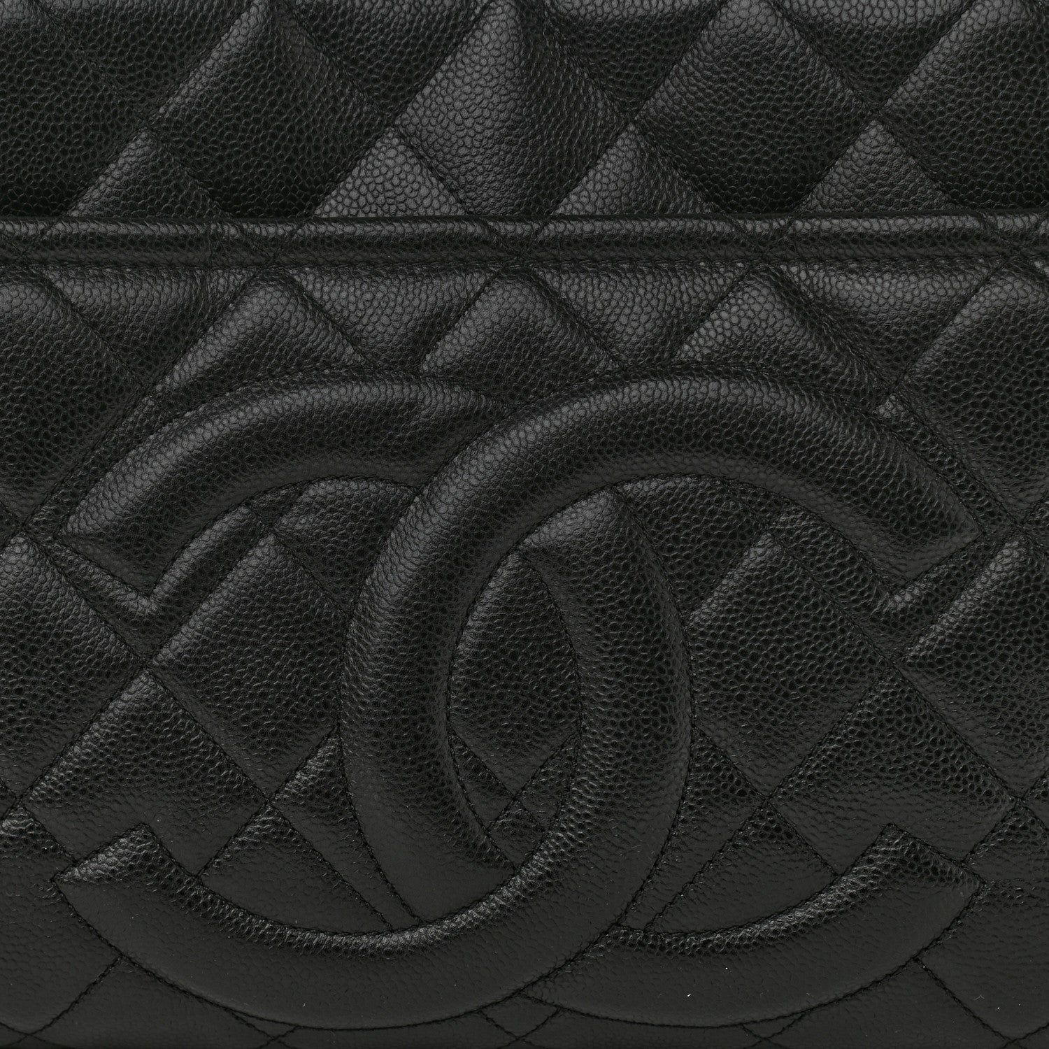 Chanel Caviar Quilted CC Timeless Soft Tote Black 8 of 10