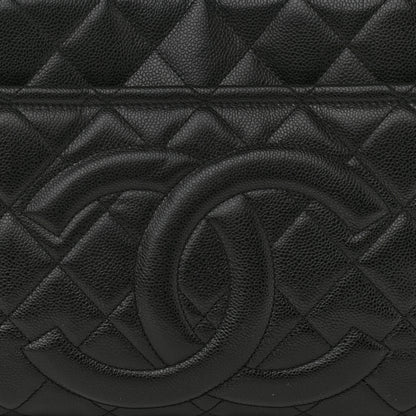 Chanel Caviar Quilted CC Timeless Soft Tote Black 8 of 10