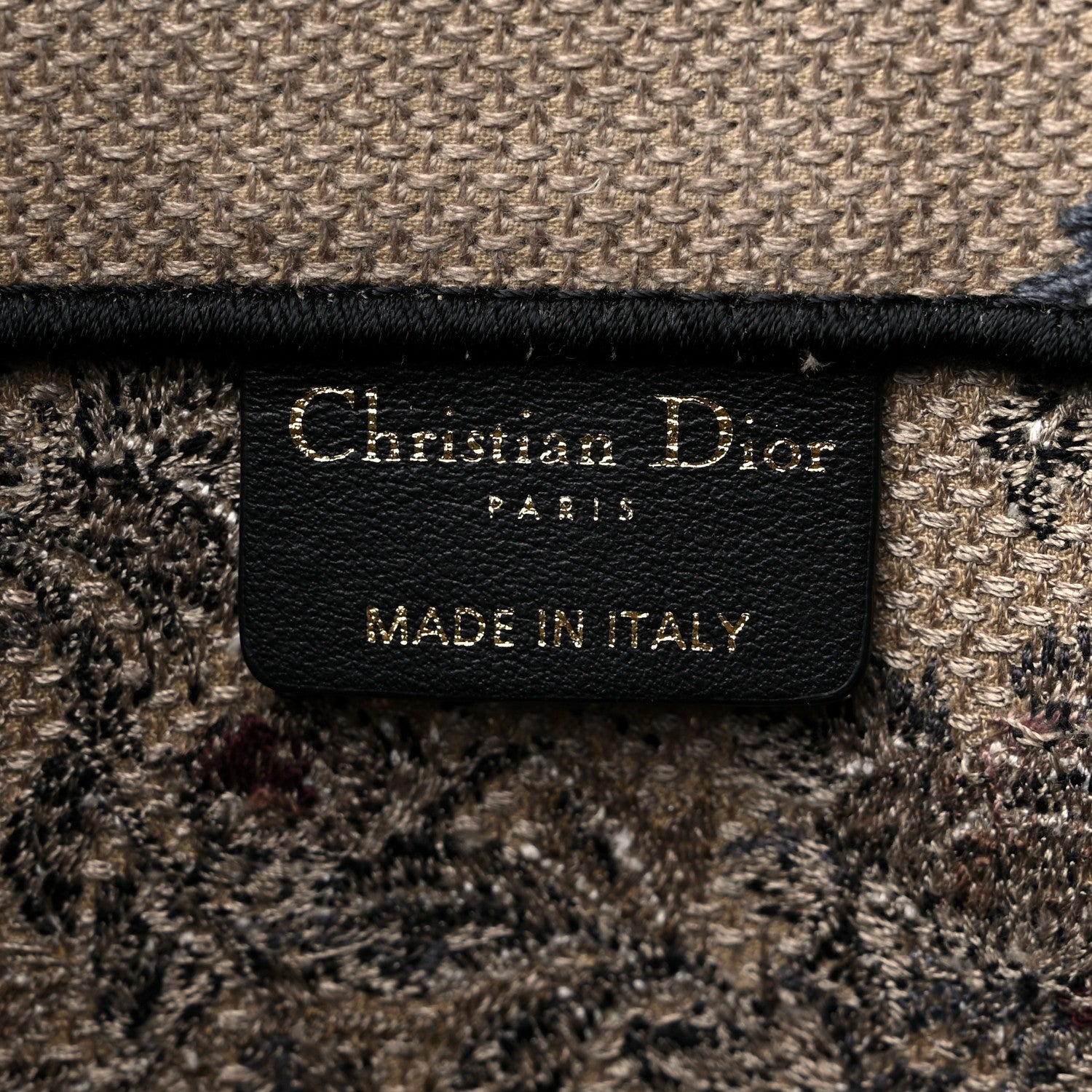 Christian Dior Canvas Embroidered Jardin D'Hiver Medium Book Tote Beige Multicolor 6 of 9