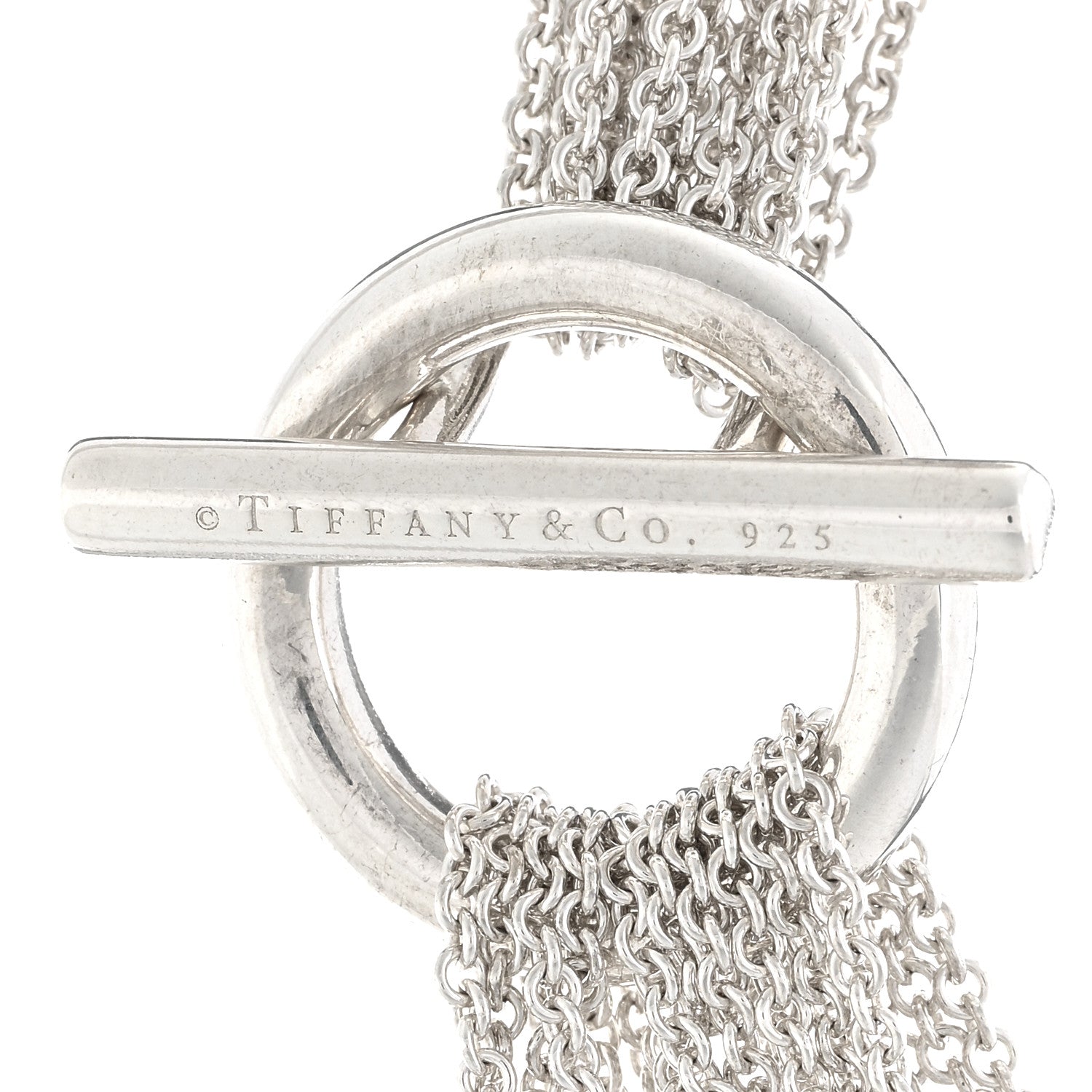 Tiffany Sterling Silver Heart Multi Chain Toggle Necklace 4 of 4