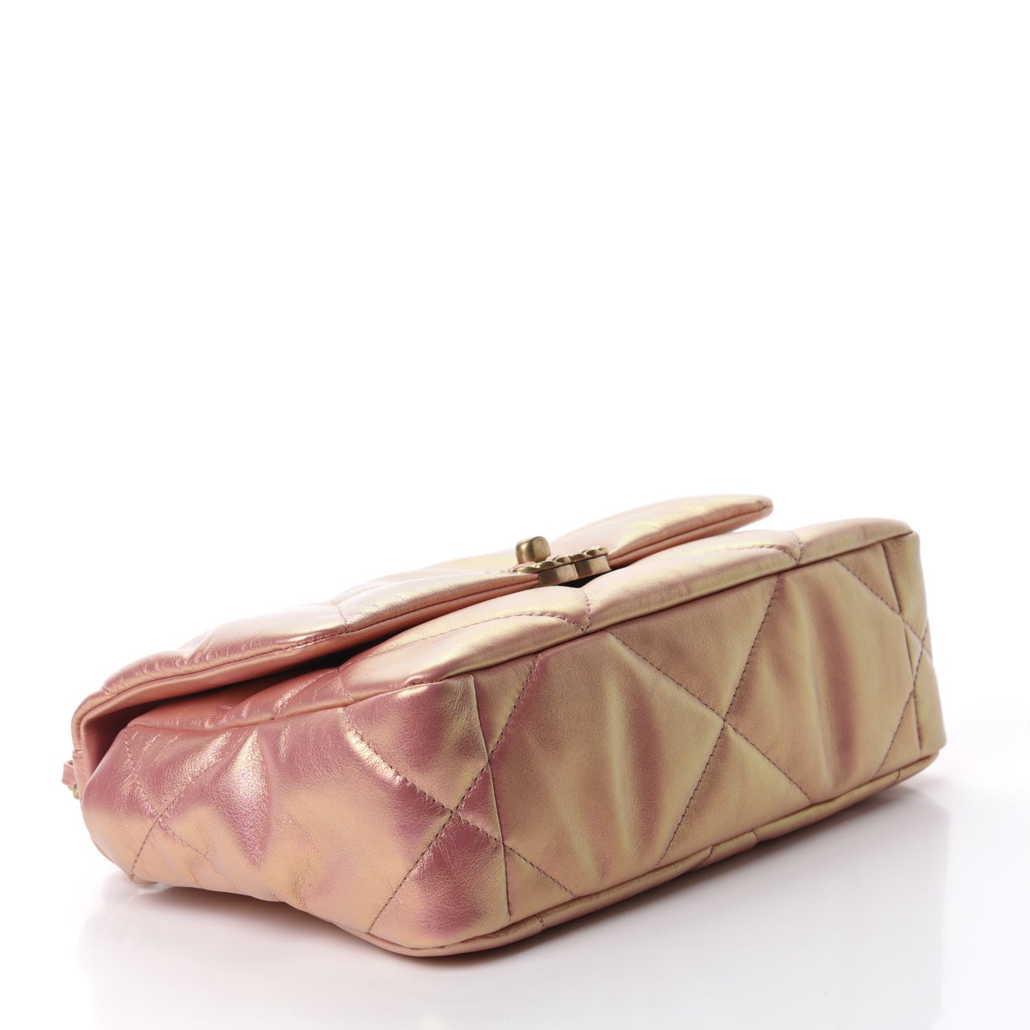 Chanel Iridescent Calfskin Quilted Medium 19 Flap Pink 4 of 10