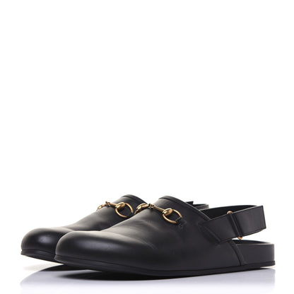 Gucci Calfskin Mens Horsebit River Slingback Slippers 10 Black 4 of 12