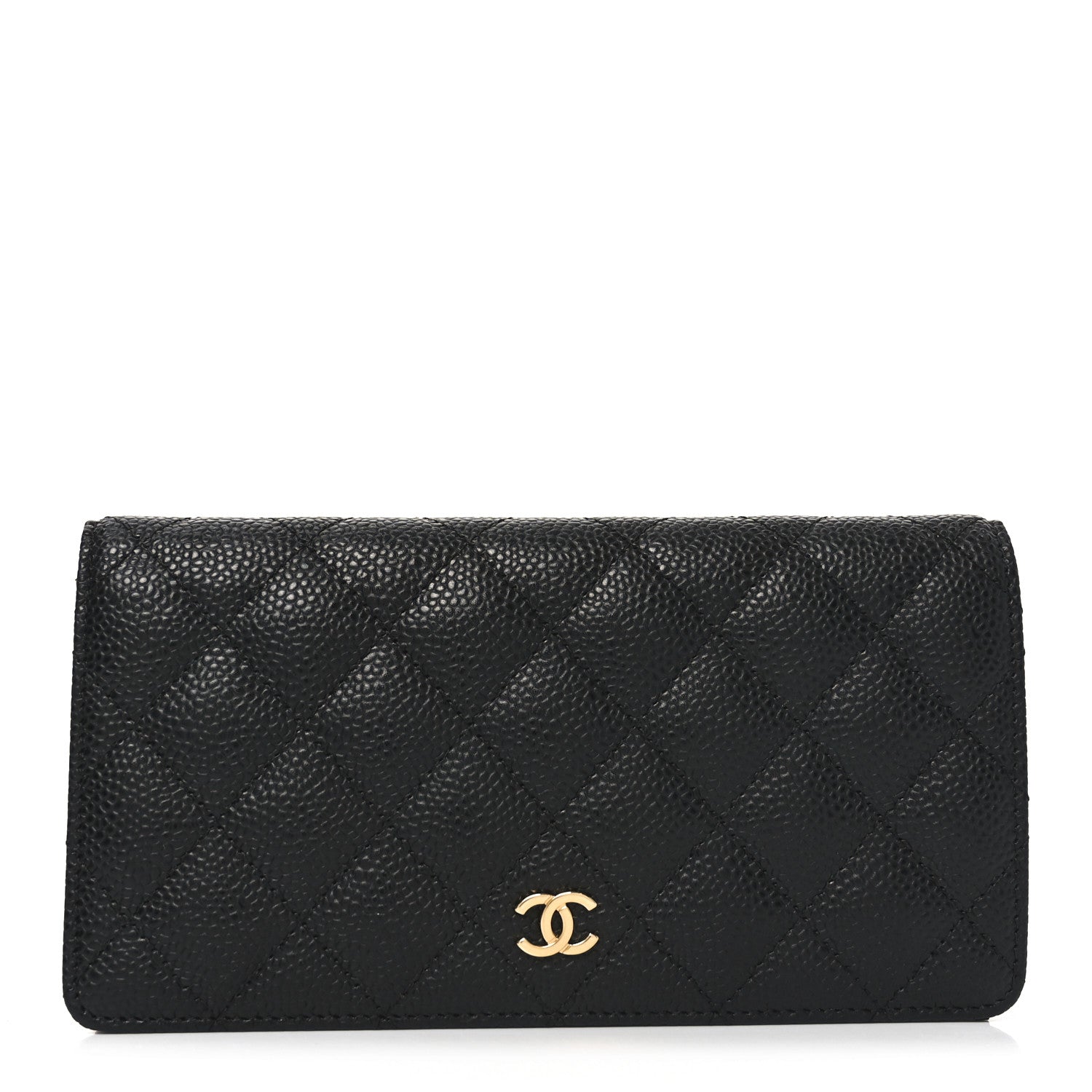 Chanel Caviar Quilted Yen Wallet Black 1 of 9