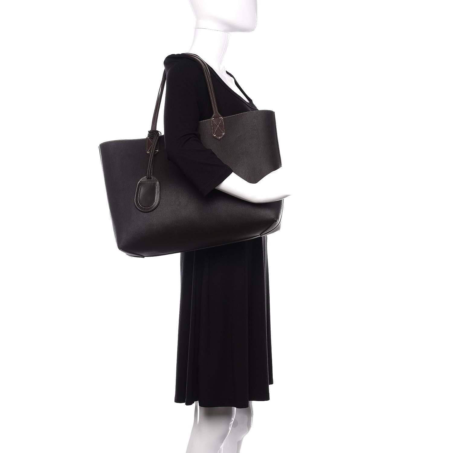 Gucci Calfskin GG Supreme Monogram Medium Reversible Tote Brown 2 of 17