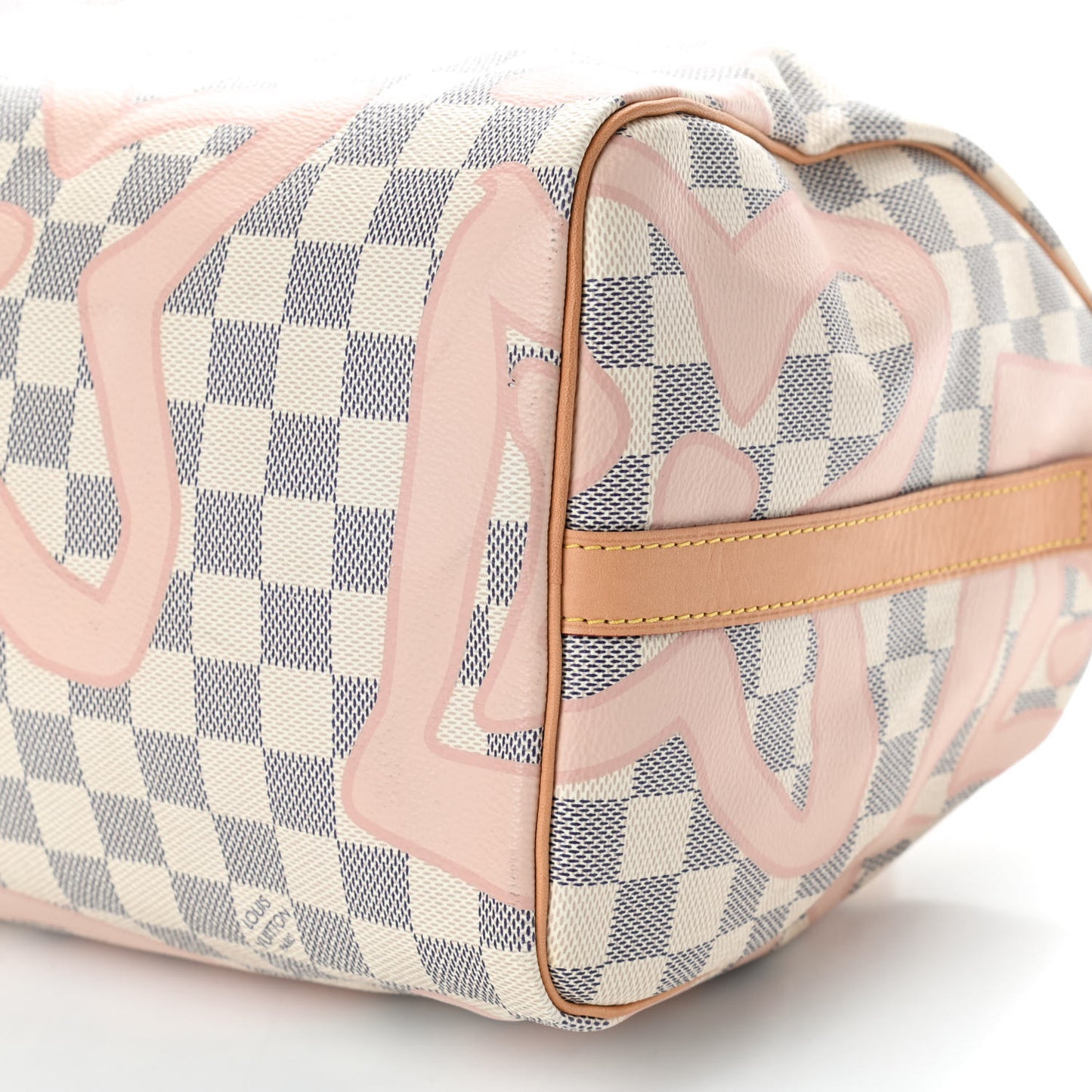 Damier Azur Tahitienne Speedy Bandouliere 30 Rose Ballerine