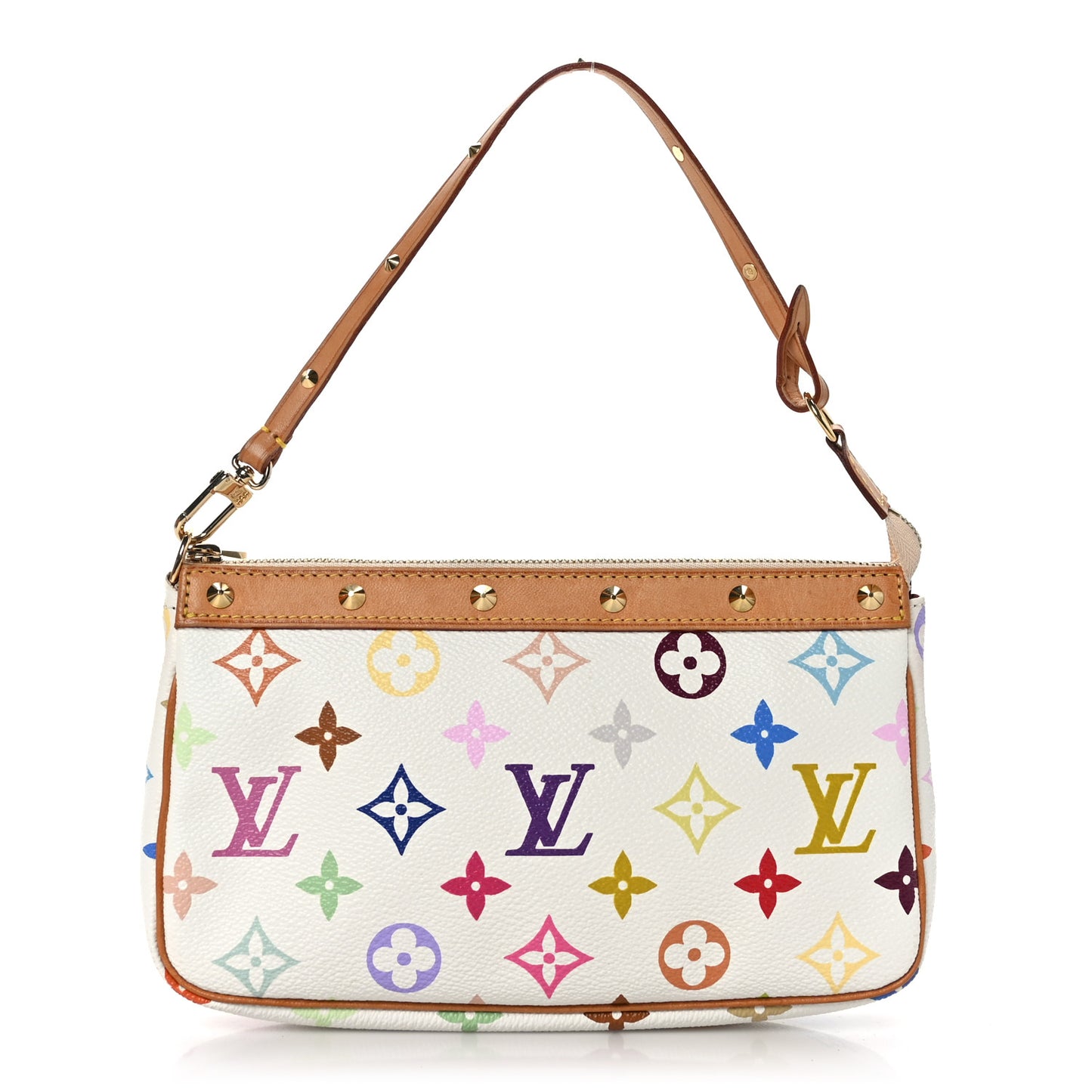Monogram Multicolor Pochette Accessories White