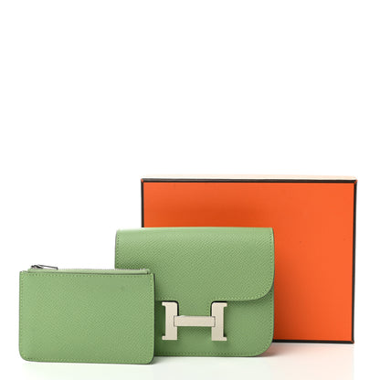 Hermes Epsom Constance Slim Wallet Vert Criquet 9 of 9