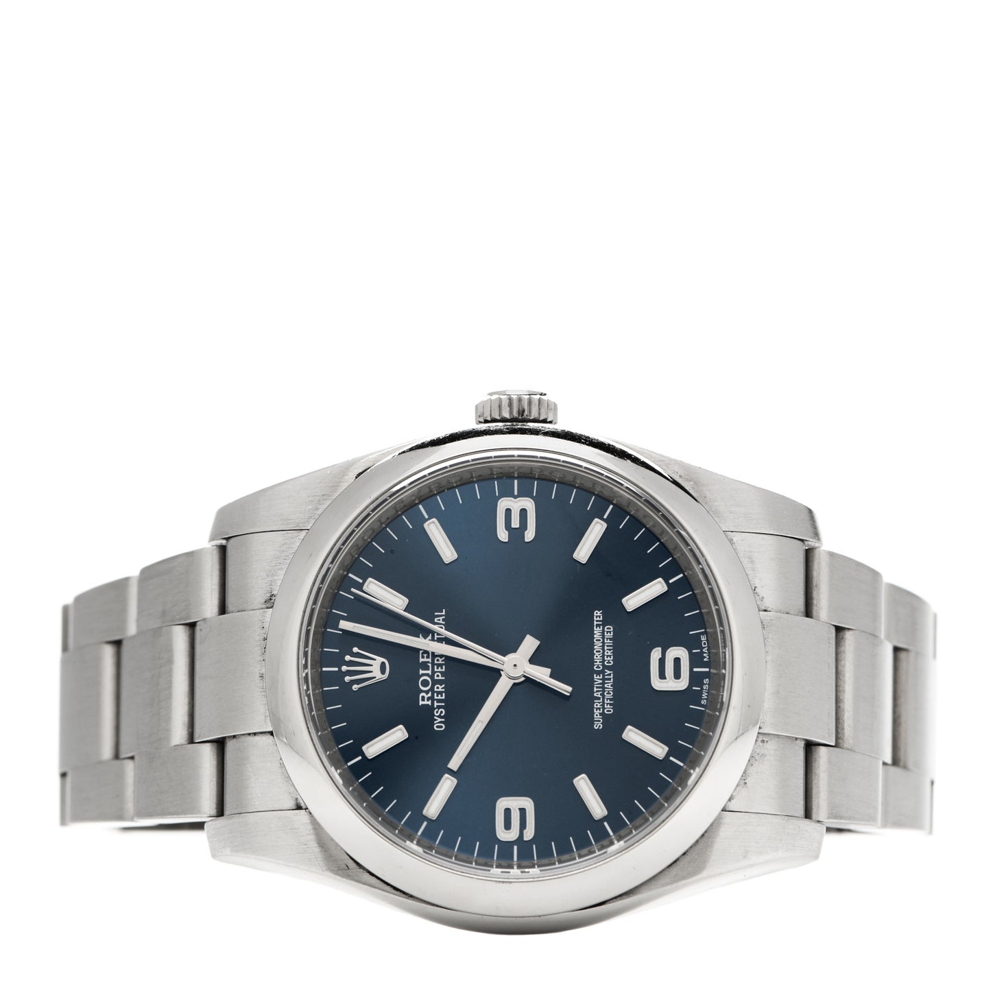 Stainless Steel 36mm Oyster Perpetual Watch Blue 116000