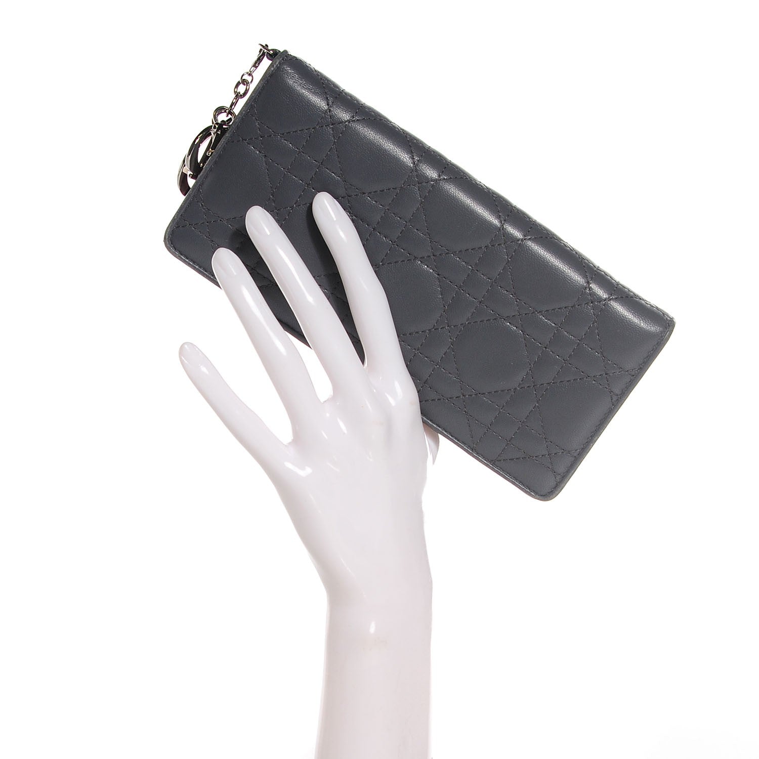 Christian Dior Lambskin Cannage Rendezvous Wallet 2 of 7