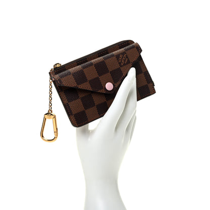 Louis Vuitton Damier Ebene Recto Verso Card Holder Rose Ballerine 2 of 7