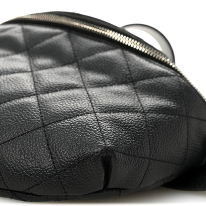 Chanel Grained Calfskin Quilted Waist Belt Bag Black 10 of 10
