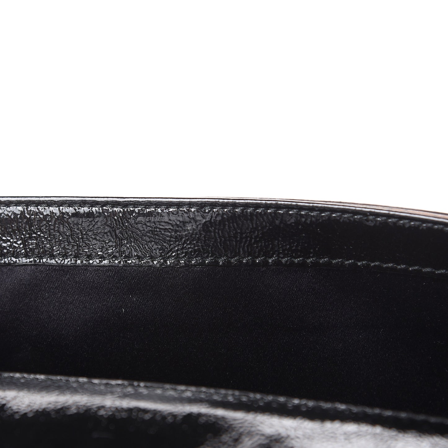 Textured Patent Monogram Small Belle De Jour Clutch Black