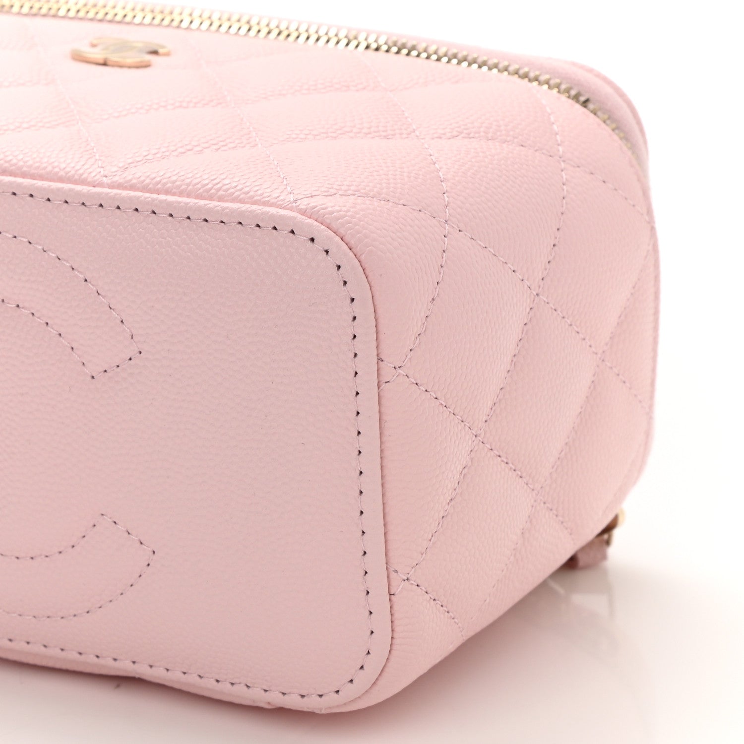 Chanel Caviar Quilted Small Vanity Case With Chain Light Pink 11 of 12