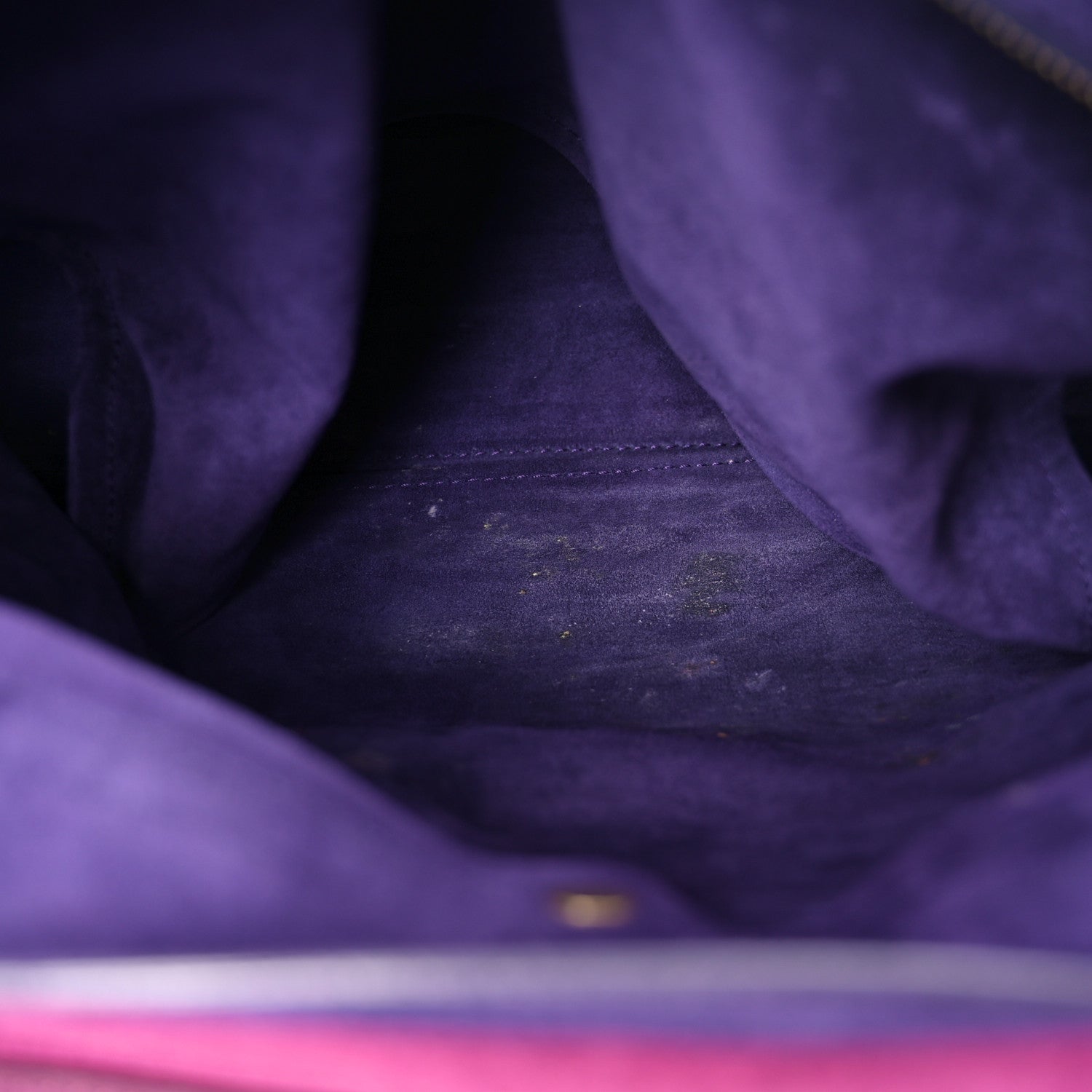 Saint Laurent Nubuck Crocodile Embossed Large Muse Two Purple Pink 11 of 11