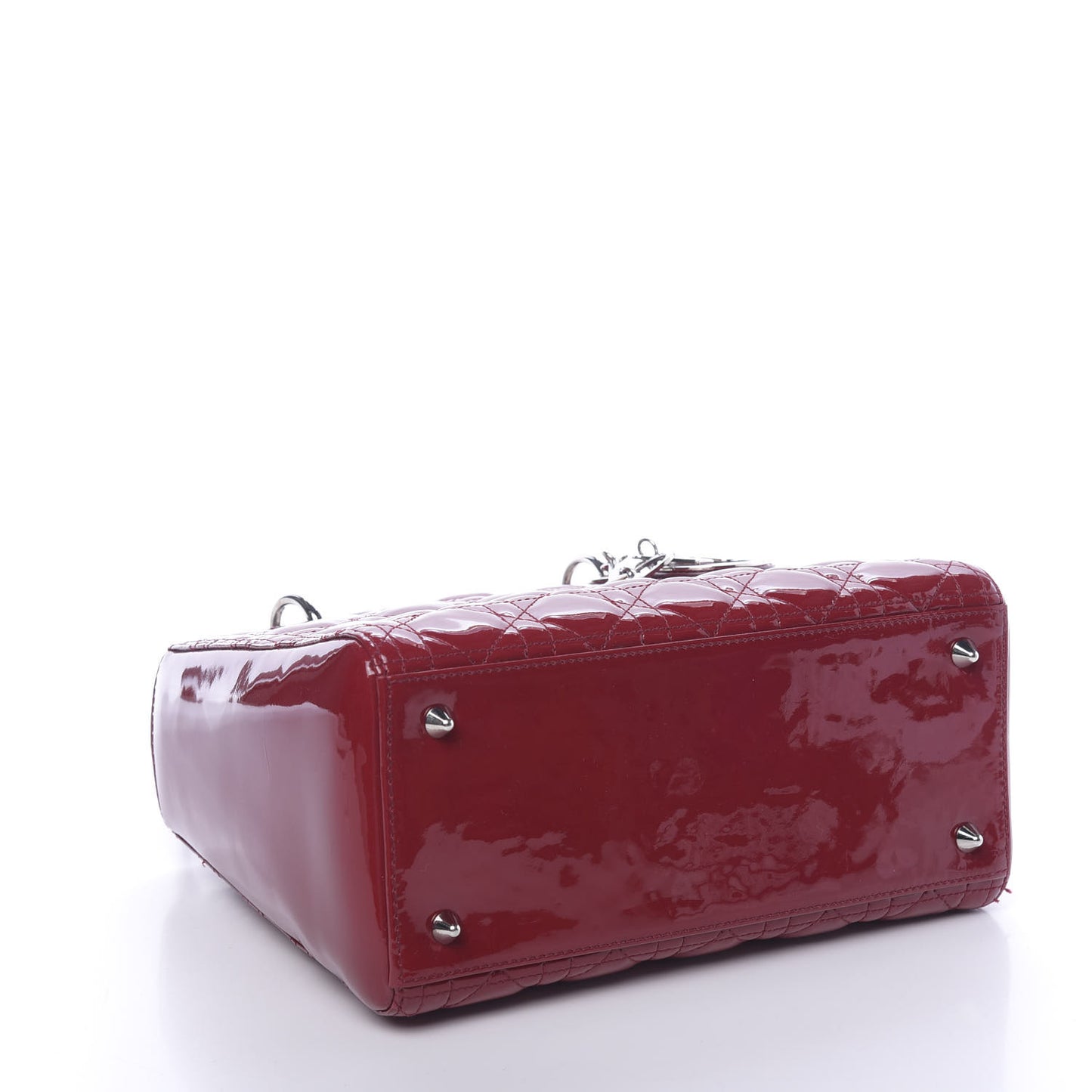 Patent Cannage Medium Lady Dior Red