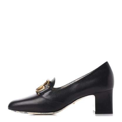 Gucci Malaga Kid GG Victoire 55mm Loafer Pumps 38 Black 1 of 11