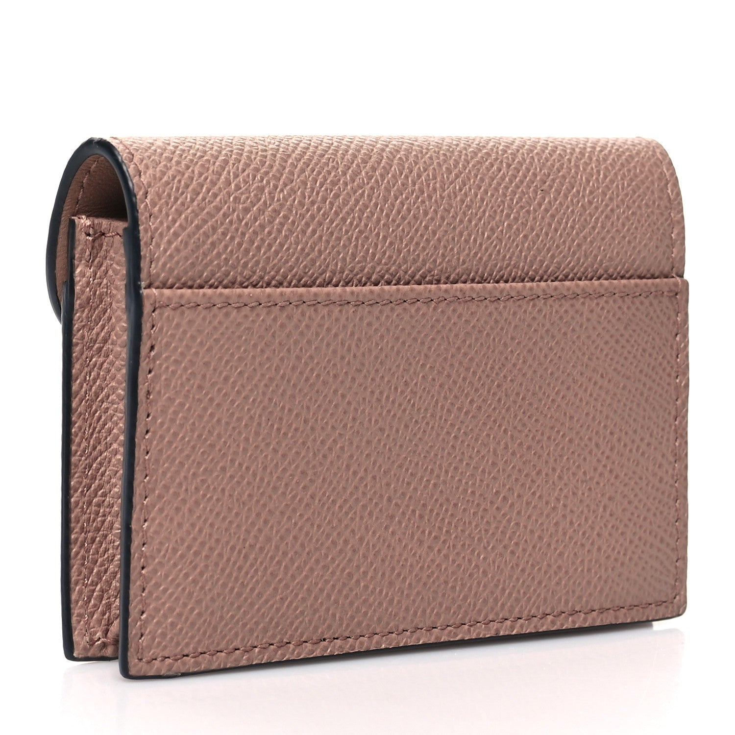 Christian Dior Grained Calfskin Saddle Card Holder Blush 3 of 10