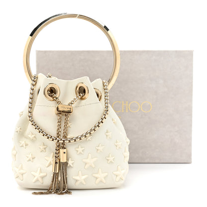 Jimmy Choo Goatskin Micro Star Studded Bon Bon Bucket Bag White 10 of 10