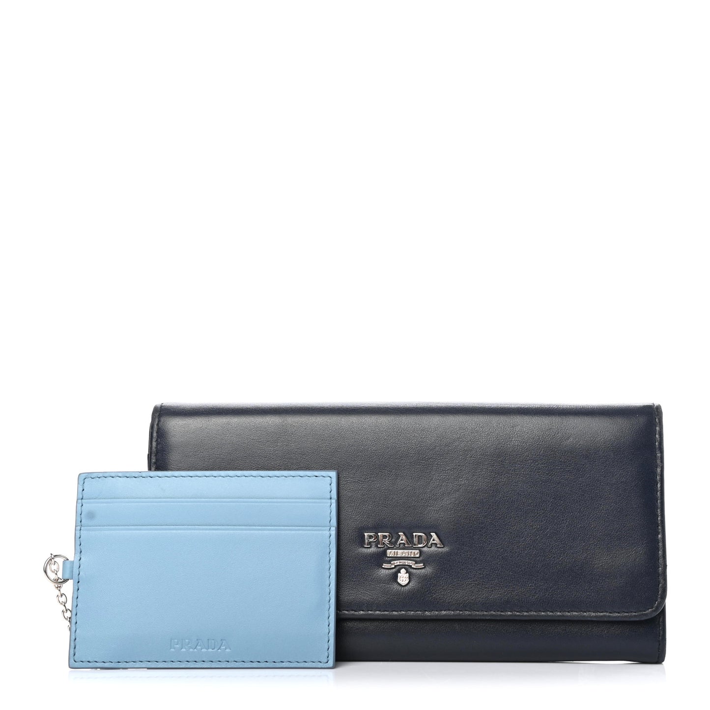 Soft Calf Bi-Color Continental Flap Travel Wallet Baltico Astrale