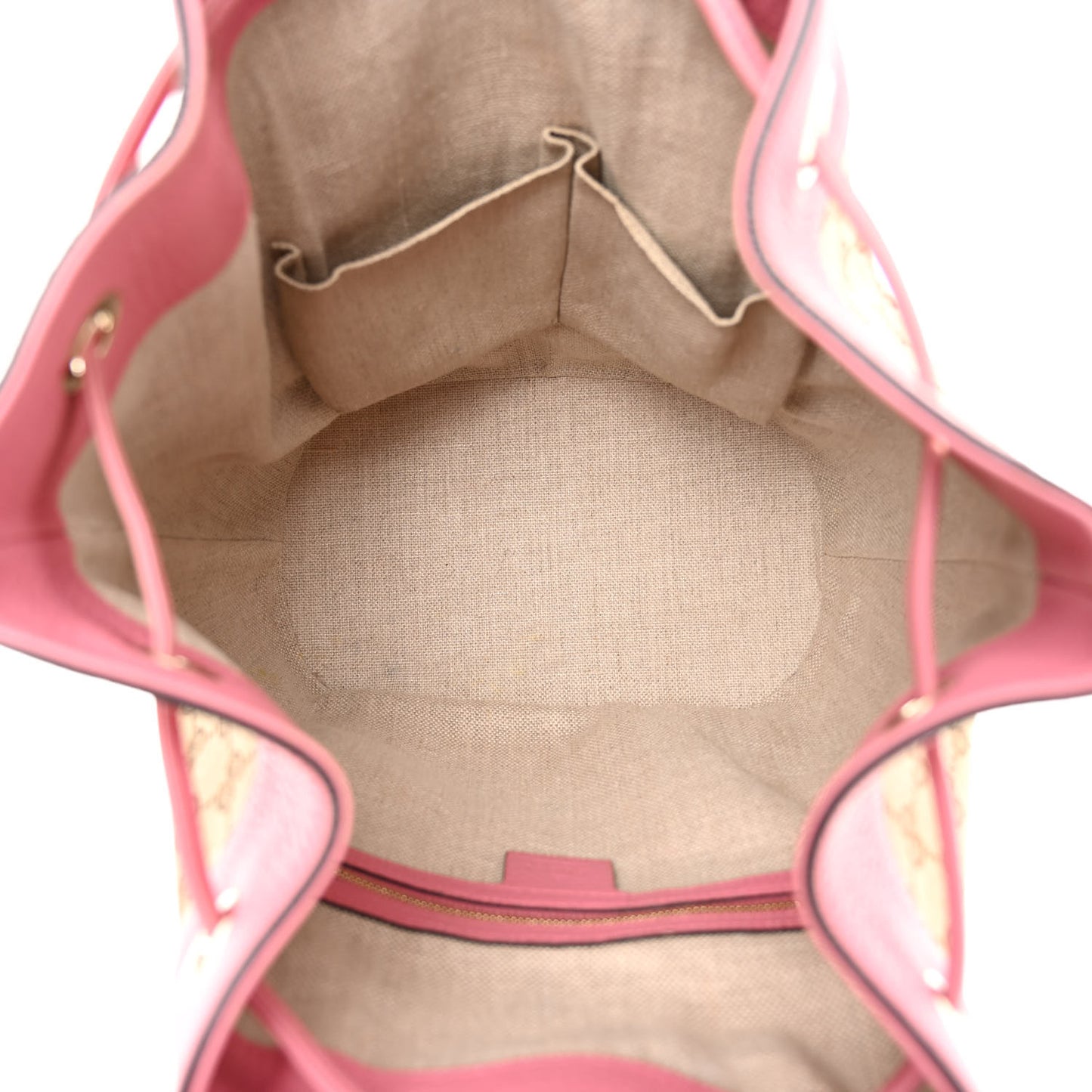 GG Monogram Calfskin Bucket Bag Pink