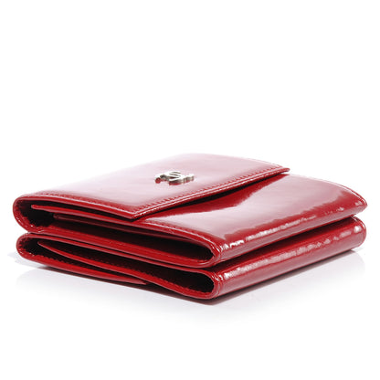 Chanel Patent Compact CC Flap Wallet Red 4 of 9