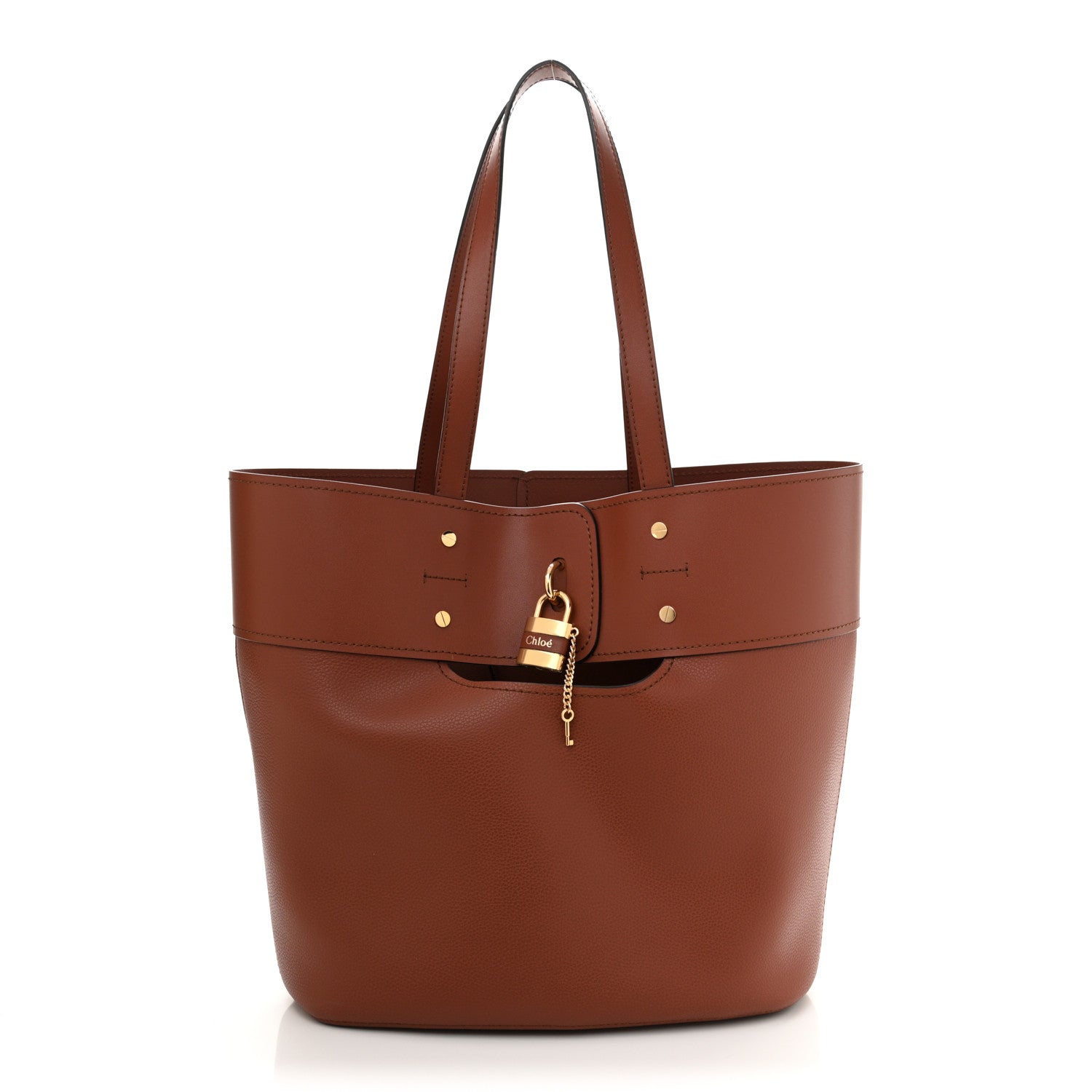 Chloe Smooth Grained Calfskin Medium Aby Tote Sepia Brown 1 of 10