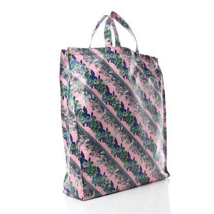Gucci Patent Canvas Frame Logo Bouquet Print Vertical Tote Pink Daisy 3 of 10