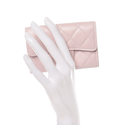 Chanel Lambskin Quilted Card Holder Light Pink 2 of 9