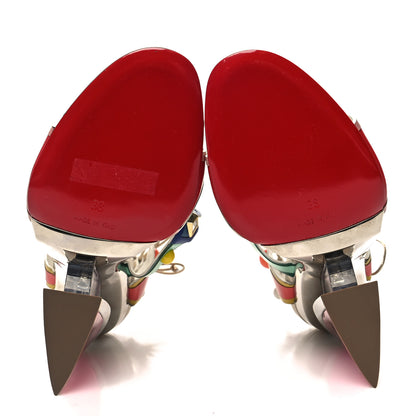 Christian Louboutin Calfskin Papagaya Levita Sandals 38 Multicolor 5 of 8