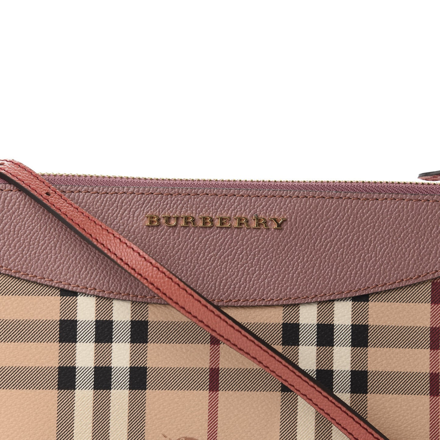 Haymarket Check Peyton Crossbody Clutch Bag Dusty Pink