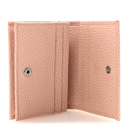 Gucci Dollar Calfskin Enamel Monochrome GG Marmont Card Case Perfect Pink 5 of 8