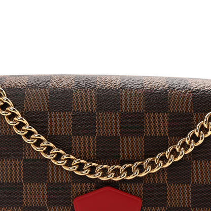 Louis Vuitton Damier Ebene Caissa Clutch Cherry 7 of 9