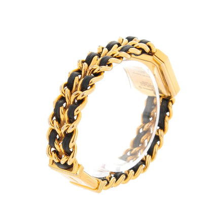 Chanel Stainless Steel Lambskin 20mm Chain Premiere Quartz Watch Gold L 4 of 9