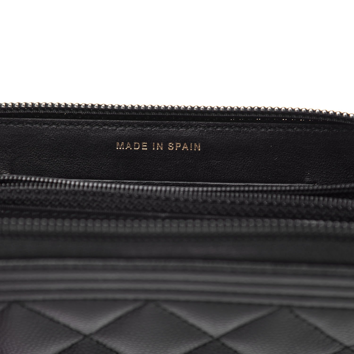 Chanel Caviar Quilted Small Boy Zip Around Wallet Black 7 of 8
