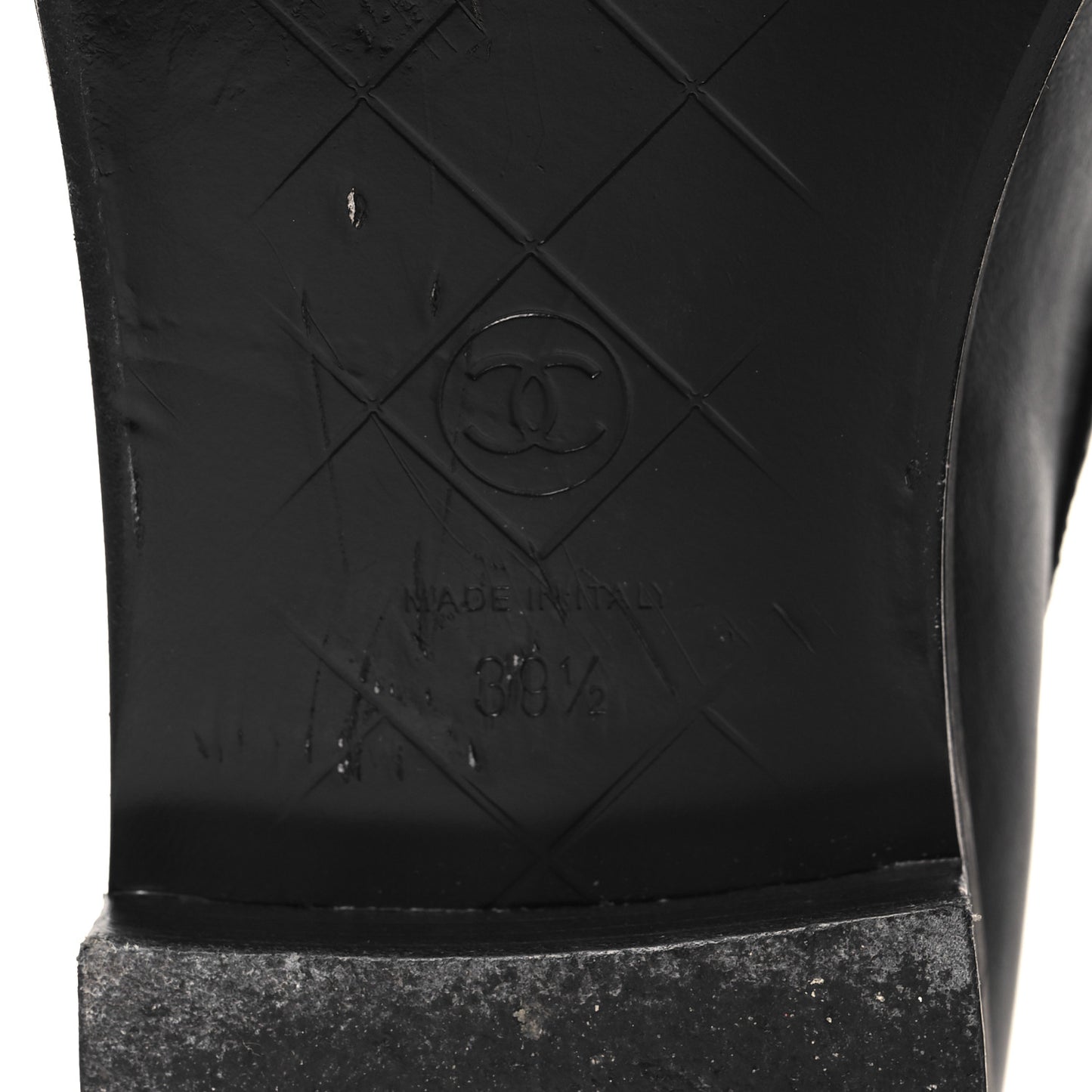 Lambskin Quilted CC Turnlock Loafers 39.5 Black