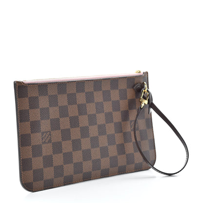 Louis Vuitton Damier Ebene Neverfull MM GM Pochette Rose Ballerine 3 of 12