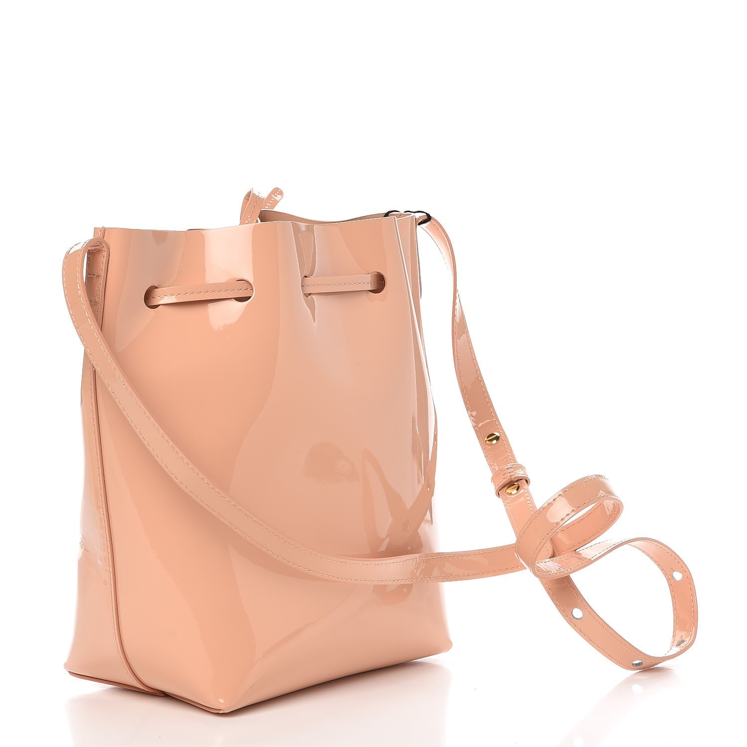 Mansur Gavriel Patent Calfskin Mini Bucket Rosa 3 of 7
