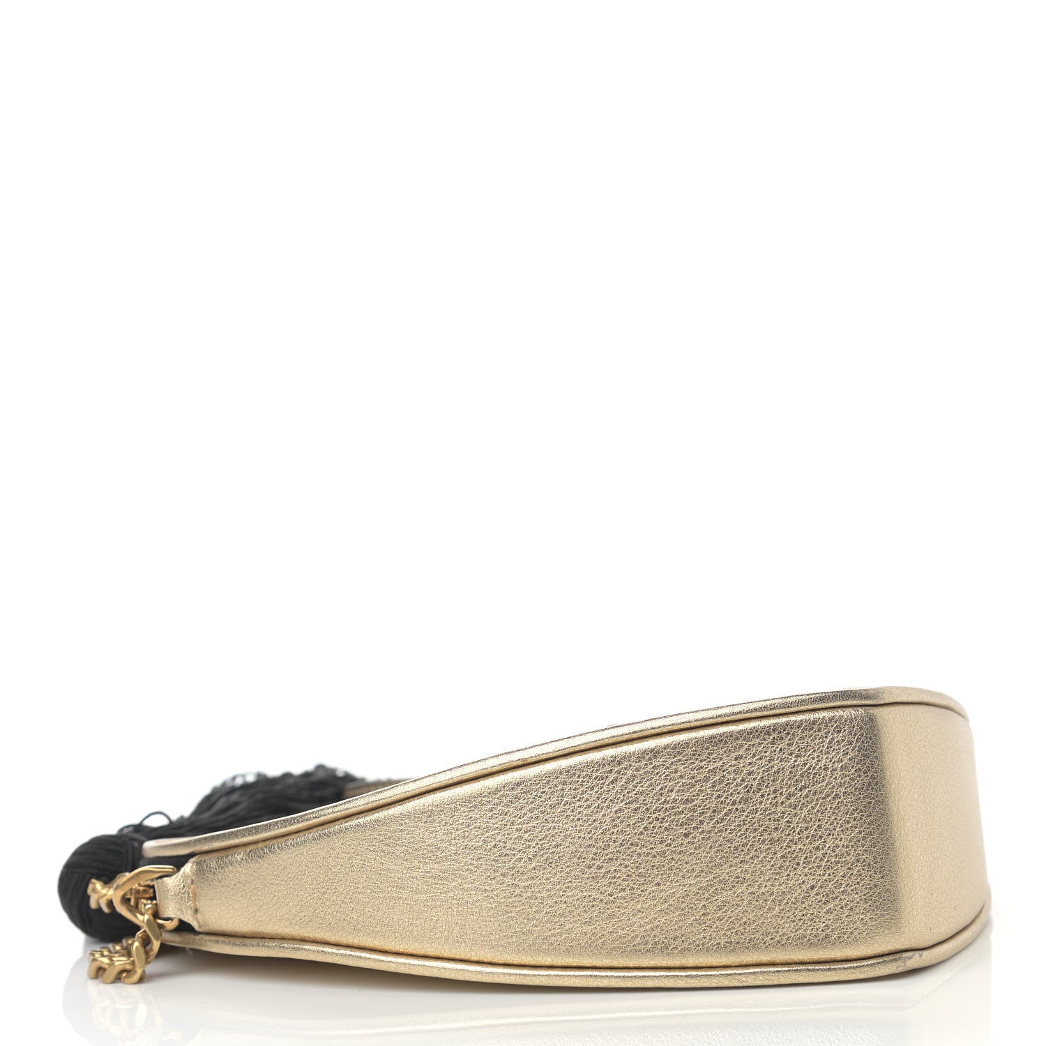 Saint Laurent Metallic Calfskin Heart Monogram Crossbody Gold 4 of 10