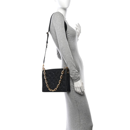 Louis Vuitton Lambskin Embossed Monogram Coussin PM Black 2 of 13