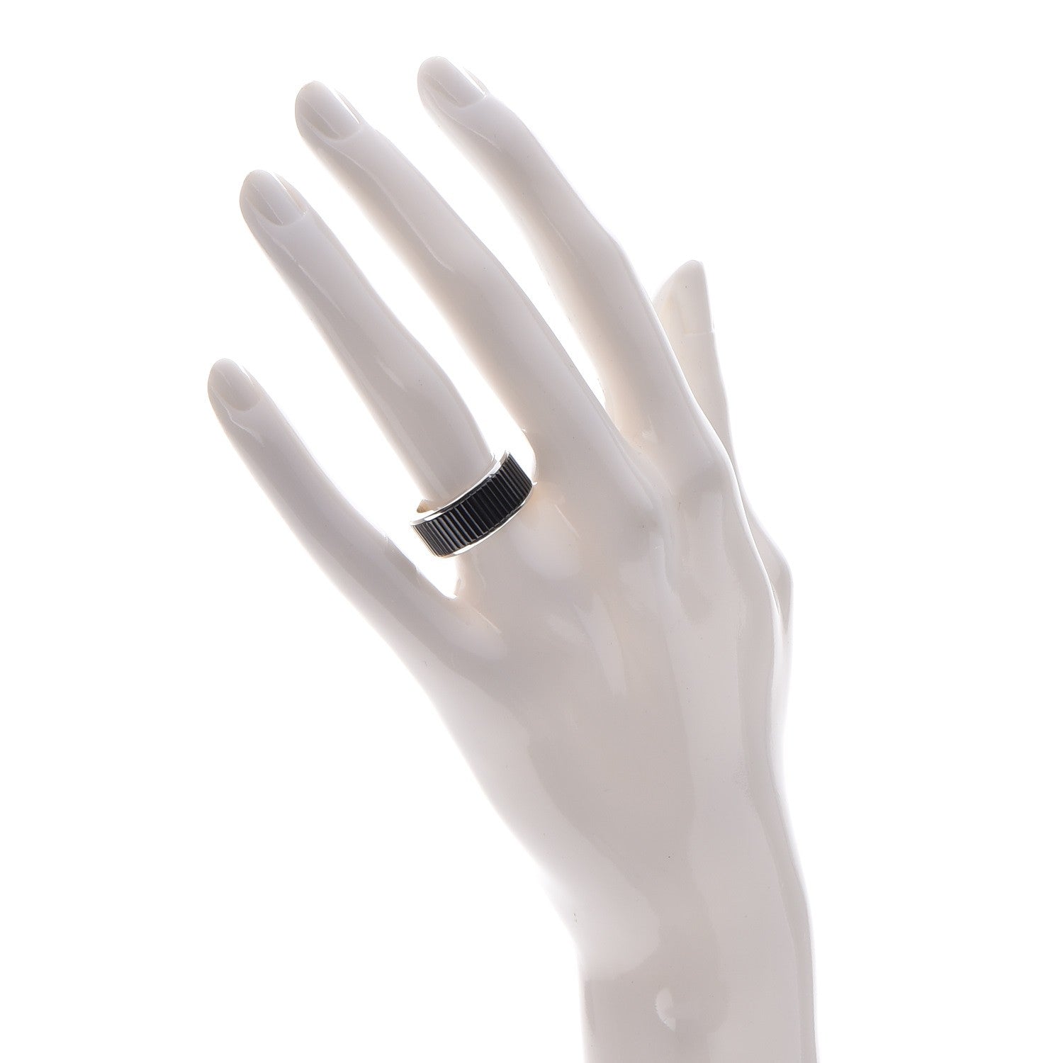 Tiffany Sterling Silver 9mm Titanium Coin Edge Ring 5.75 2 of 7